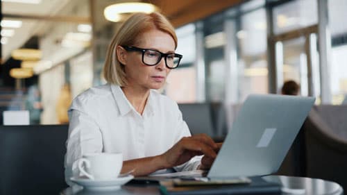 A freelancer working remotely